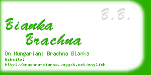 bianka brachna business card